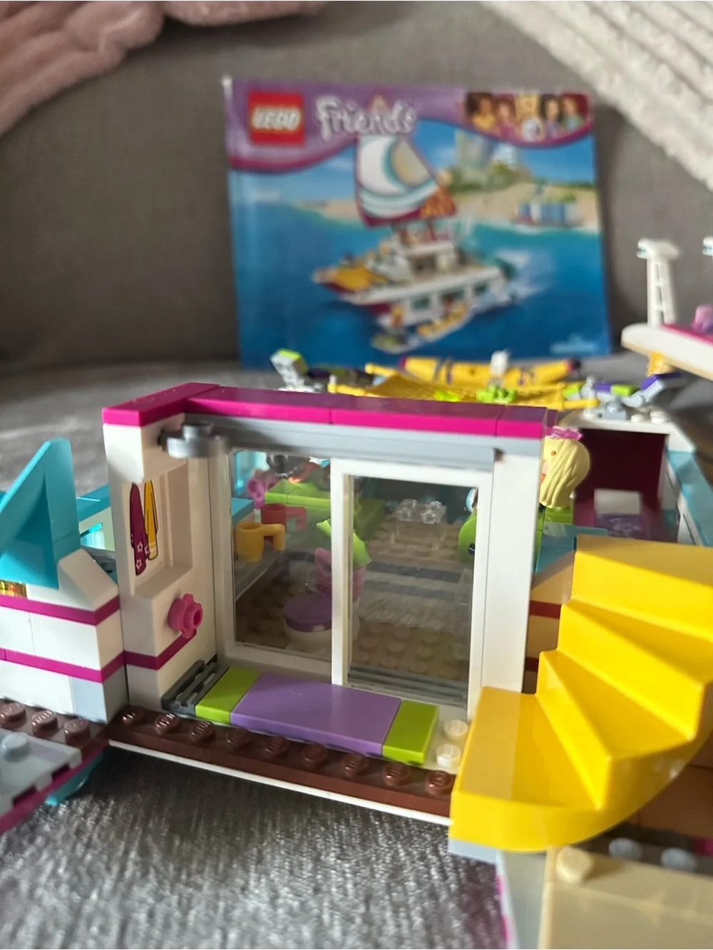 LEGO Friends 41317 Sunshine Catamaran Sailboat Retired Playset with Figures